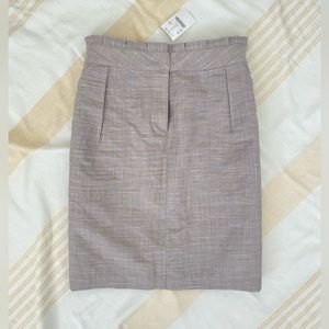 J. Crew NWT Comfy Pocket Heathered Playa Skirt in Smoky Sand SZ 2
